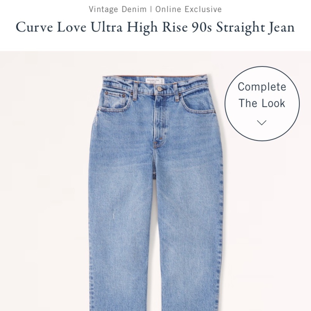 Abercrombie & Fitch Women’s Ultra High-Rise 90’s straight jeans
